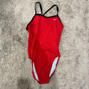 Nike Red One Piece Swimsuit